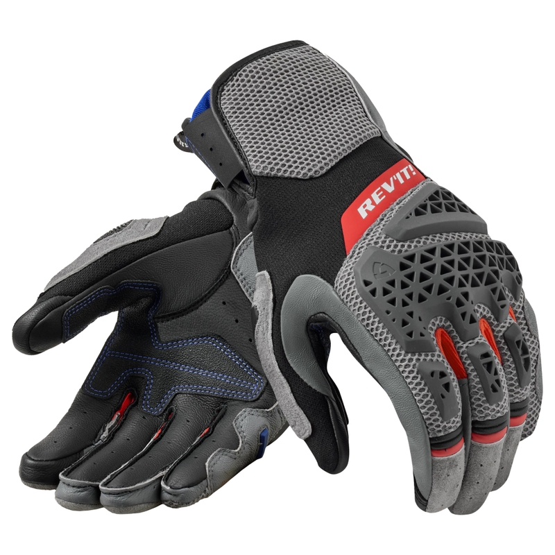 Revit Sand 5 Motorradhandschuhe grau-rot