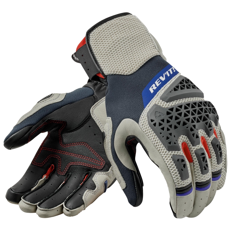 Revit Sand 5 Motorradhandschuhe silber-rot