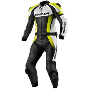 Shima STR schwarz-weiß-fluorgelber Motorrad-Overall Ausverkauf