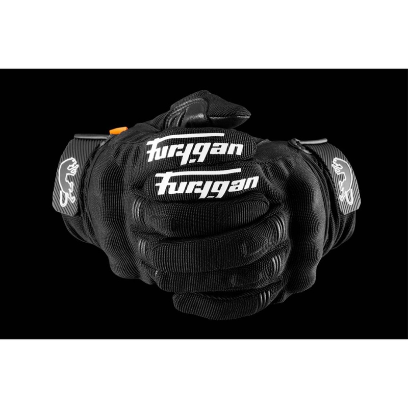 Furygan Jet D3O Evo Motorradhandschuhe schwarz-weiß