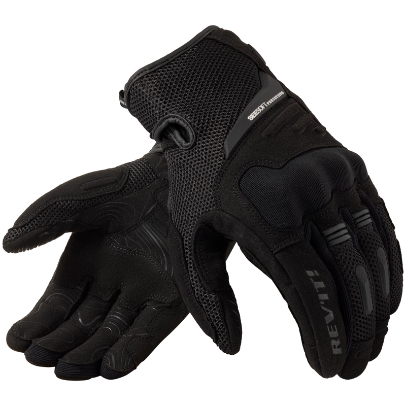 Revit Cavern Motorradhandschuhe Schwarz