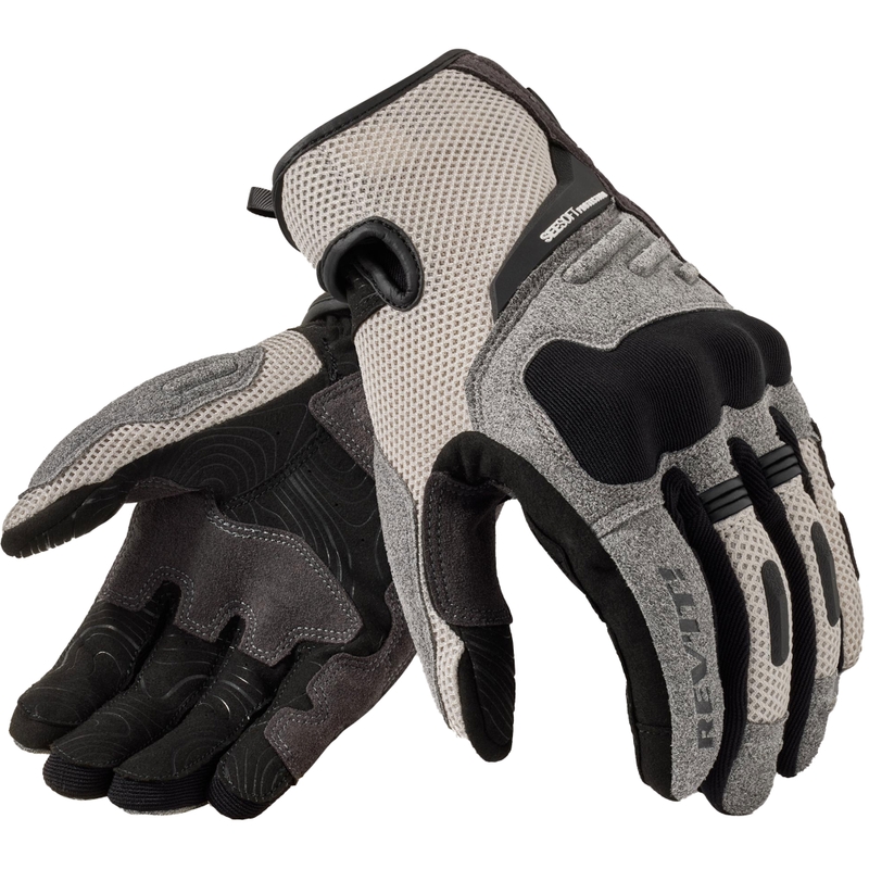 Motorradhandschuhe Revit Cavern Hellgrau-Schwarz