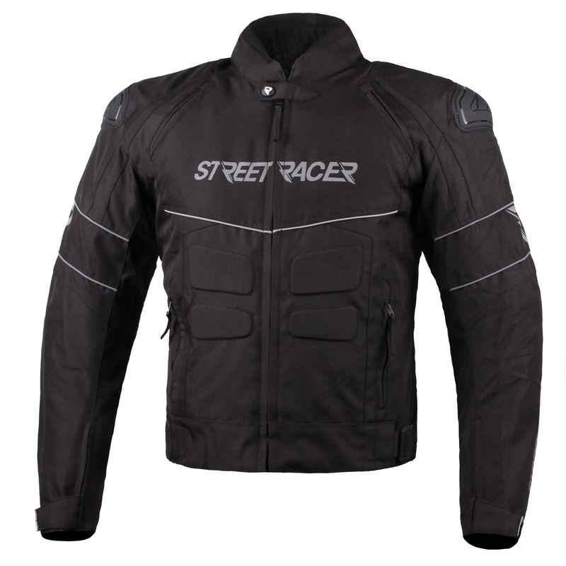 Street Racer Spark Schwarz Motorrad Jacke Ausverkauf