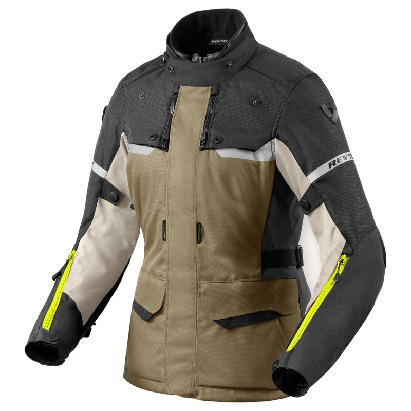 Revit Outback 4 H2O Damen Motorradjacke grün-anthrazit