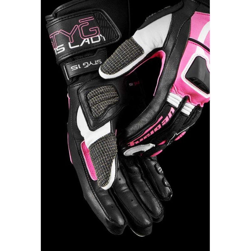 Damen Motorradhandschuhe Furygan Styg 15 Lady schwarz-pink