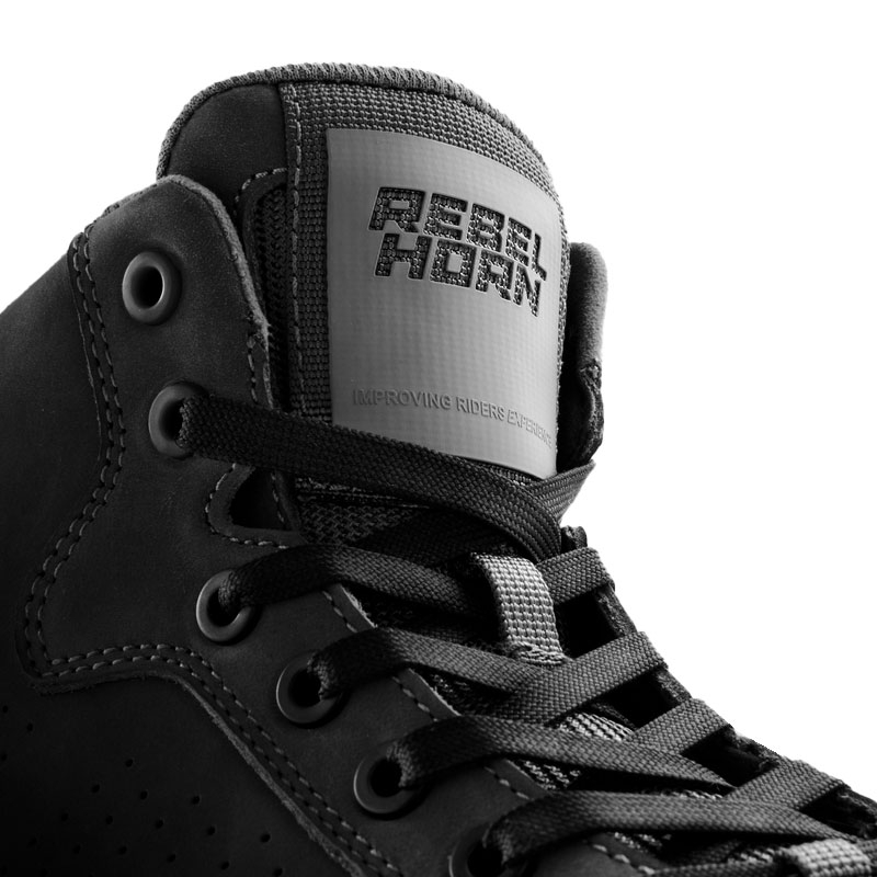 Rebelhorn Spike Motorradstiefel aus Leder, schwarz