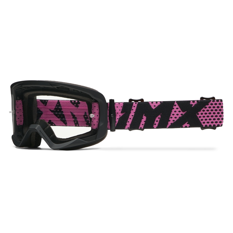 iMX Endurance Flip Motorradbrille schwarz-pink mit Iridium Plexiglas