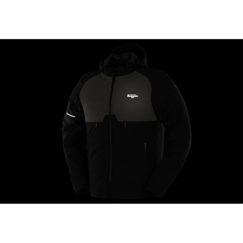 Motorradjacke Furygan Addax schwarz-khaki grün