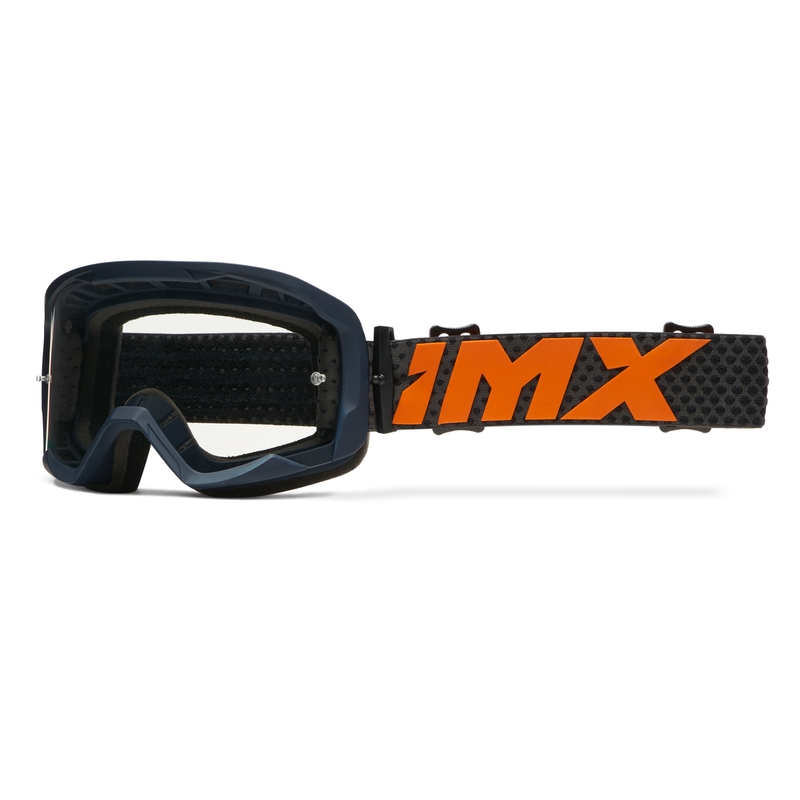 iMX Endurance Flip Motorradbrille blau-orange mit Iridium Plexiglas