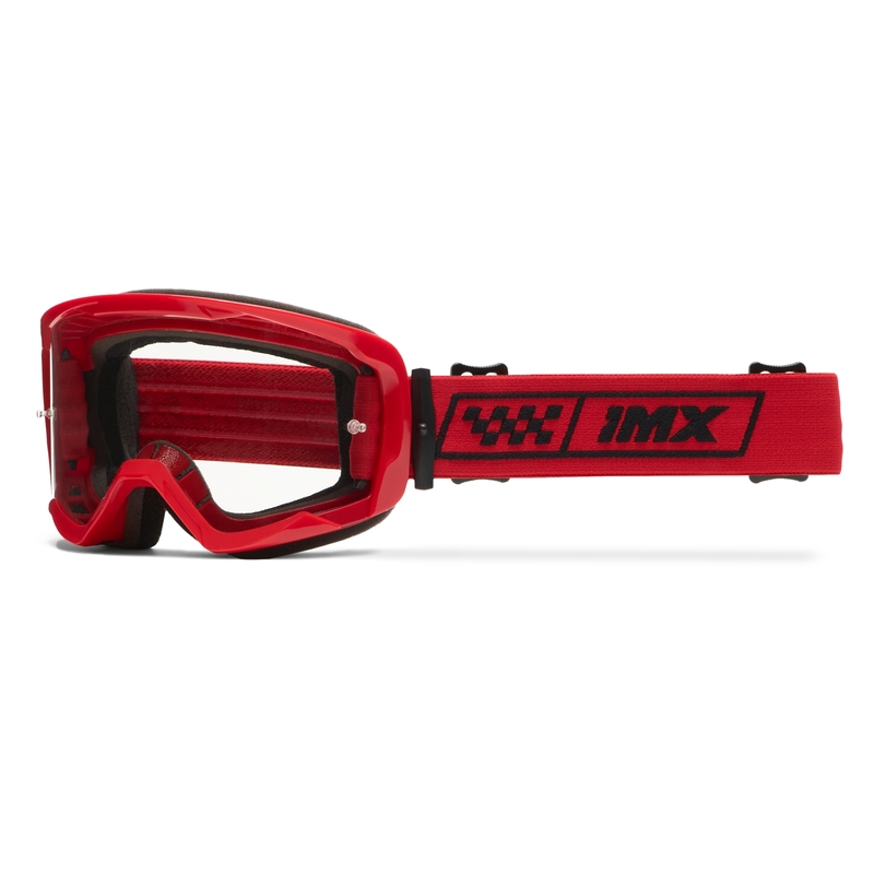 iMX Endurance Race Motorradbrille rot-rot mit getöntem Plexiglas