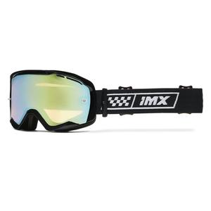iMX Endurance Race Motorradbrille schwarz-weiss mit Iridium Plexiglas