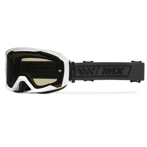 iMX Endurance Race Motorradbrille weiß-schwarz mit getöntem Plexiglas