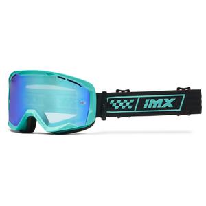 iMX Endurance Race Motorradbrille türkis-schwarz mit Iridium Plexiglas
