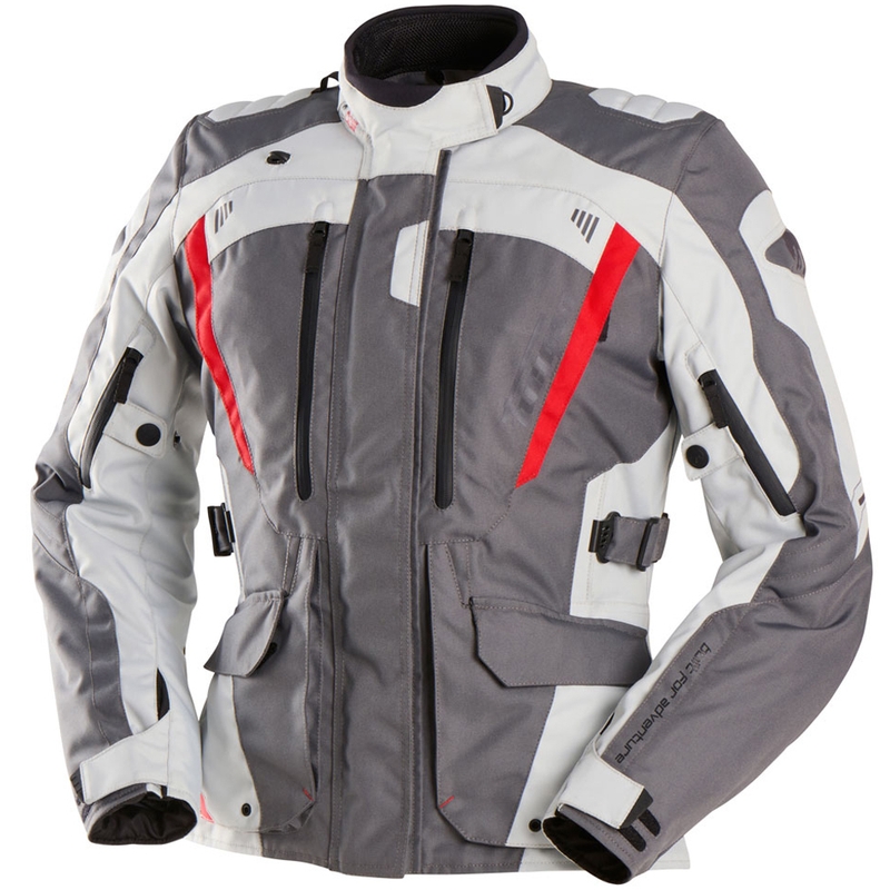 Furygan Apalaches Lady Evo Damen Motorradjacke grau-beige-rot