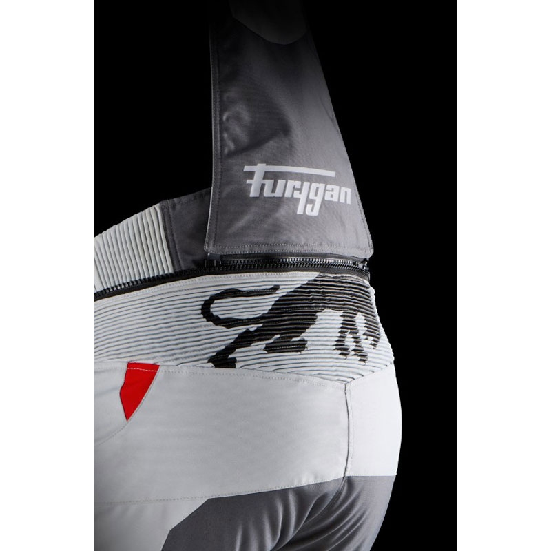 Furygan Killington Motorradhose grau-beige-rot
