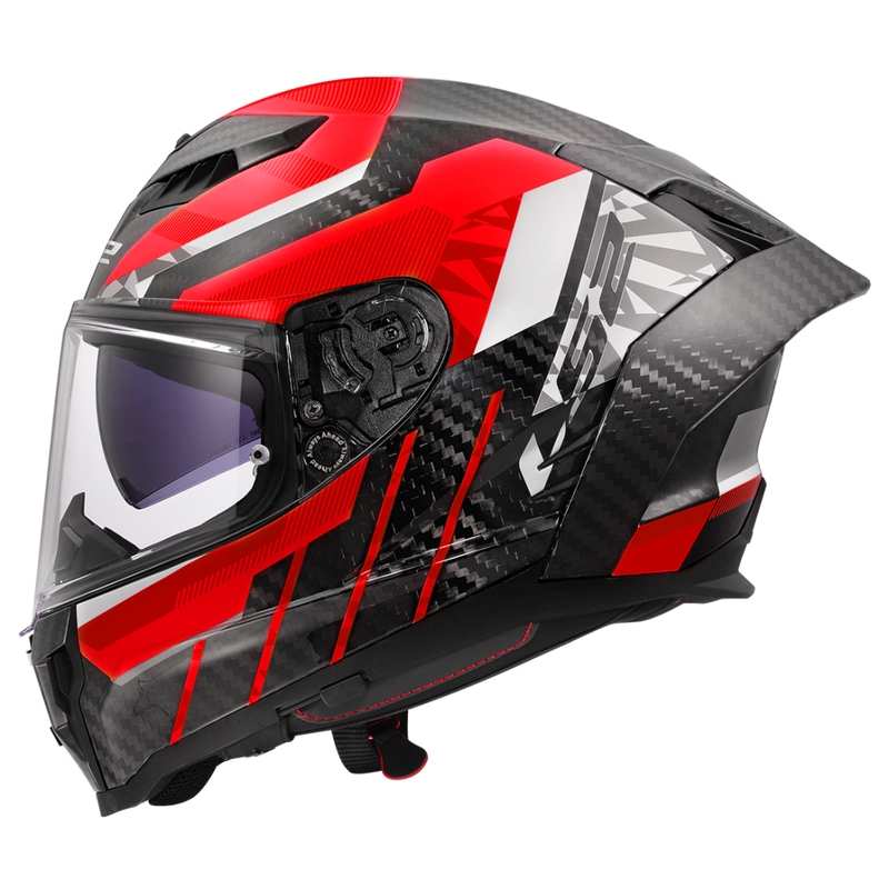 Integralhelm Motorrad LS2 FF807 Dragon Trax rot