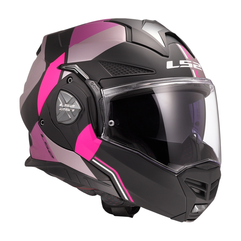 Klapphelm Motorrad LS2 FF901 Advant X Ultra grau-lila