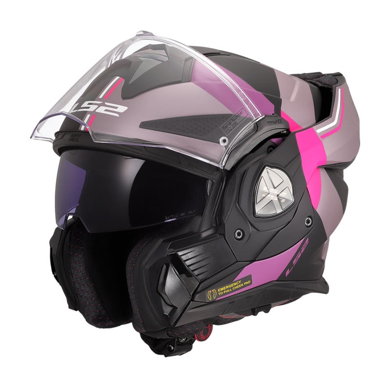 Klapphelm Motorrad LS2 FF901 Advant X Ultra grau-lila