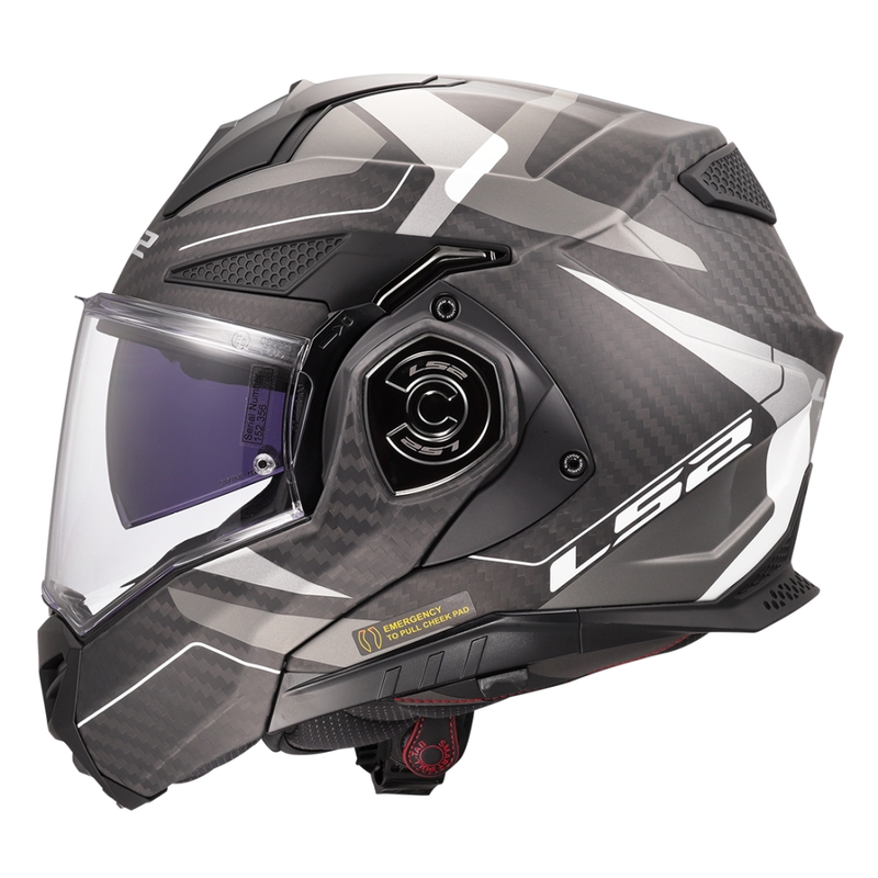 Klapphelm Motorrad LS2 FF901 Advant XC Horizon silbergrau