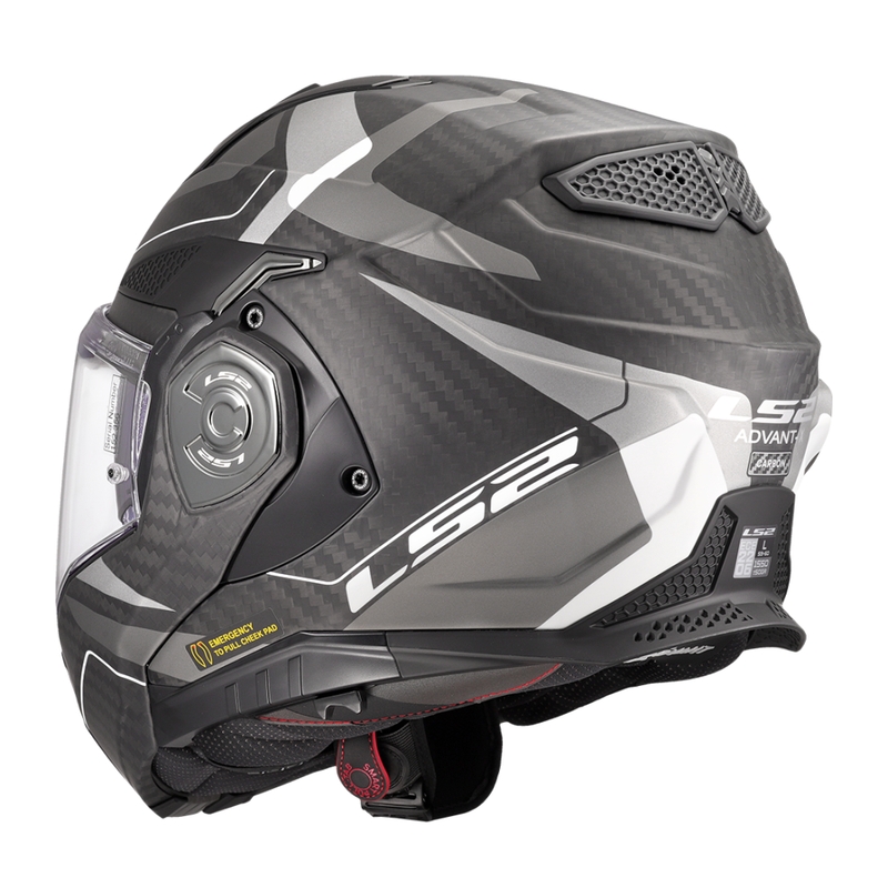 Klapphelm Motorrad LS2 FF901 Advant XC Horizon silbergrau