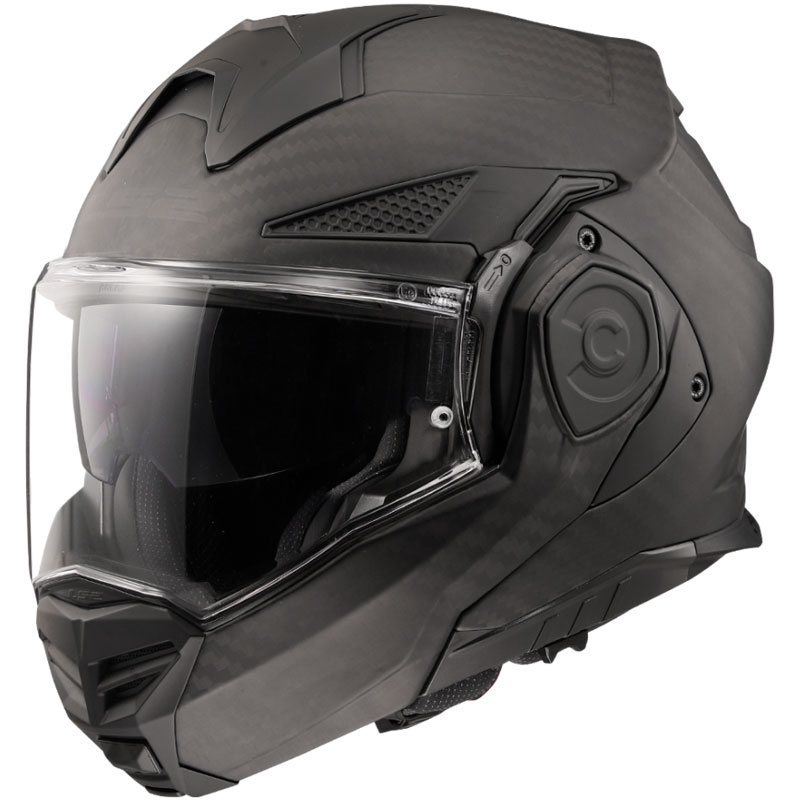 Klapphelm für Motorradfahrer LS2 FF901 Advant X Solid Carbon mattschwarz