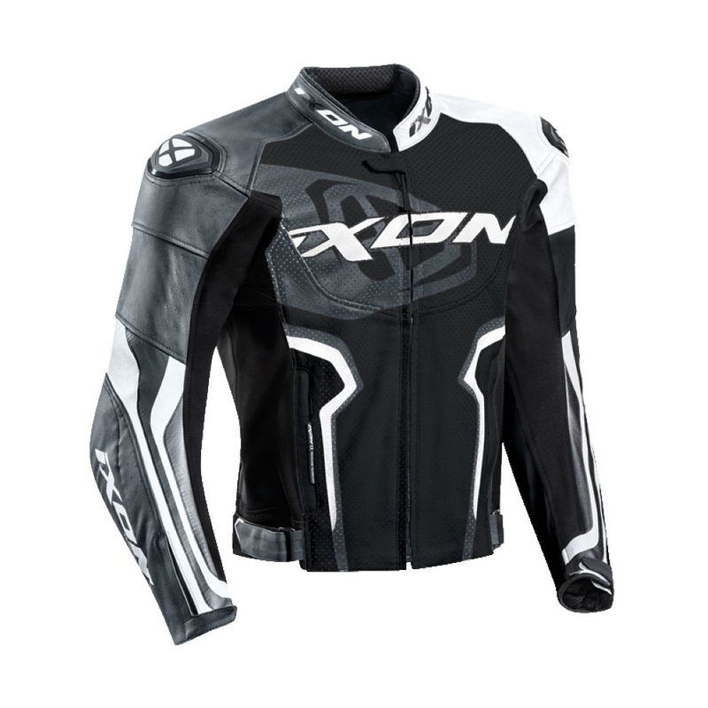 IXON Falcon schwarz-grau-weiß Motorradjacke Ausverkauf