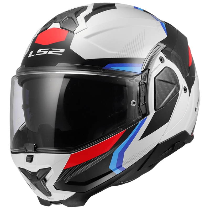 Klapphelm Motorrad LS2 FF910 Advant II Triple weiß-blau-rot