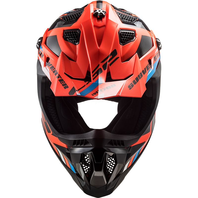 LS2 MX700 Subverter Stomp Motocrosshelm orange-schwarz