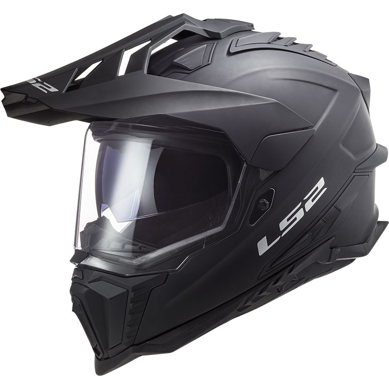 Enduro-Motorradhelm LS2 MX701 Explorer, einfarbig matt schwarz