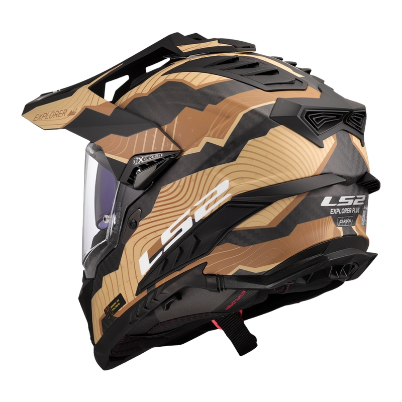 Enduro-Motorradhelm LS2 MX701 Explorer C Trick braun-sand