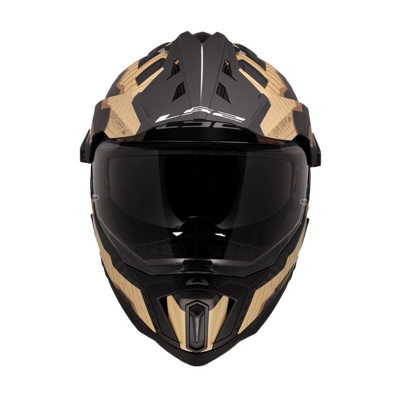Enduro-Motorradhelm LS2 MX701 Explorer C Trick braun-sand