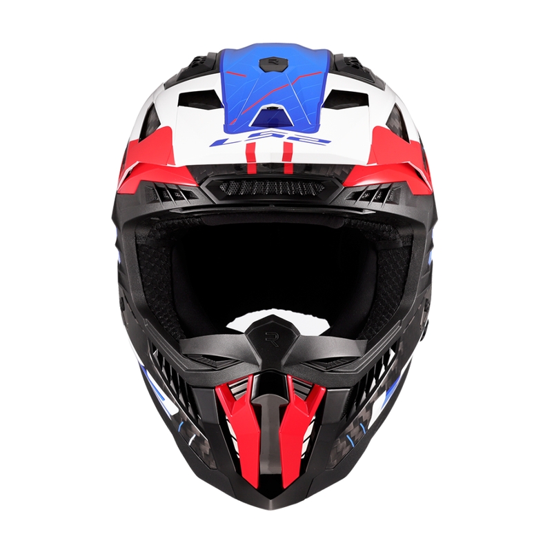Motocrosshelm LS2 MX703 X-Force Galuo weiß-rot-blau