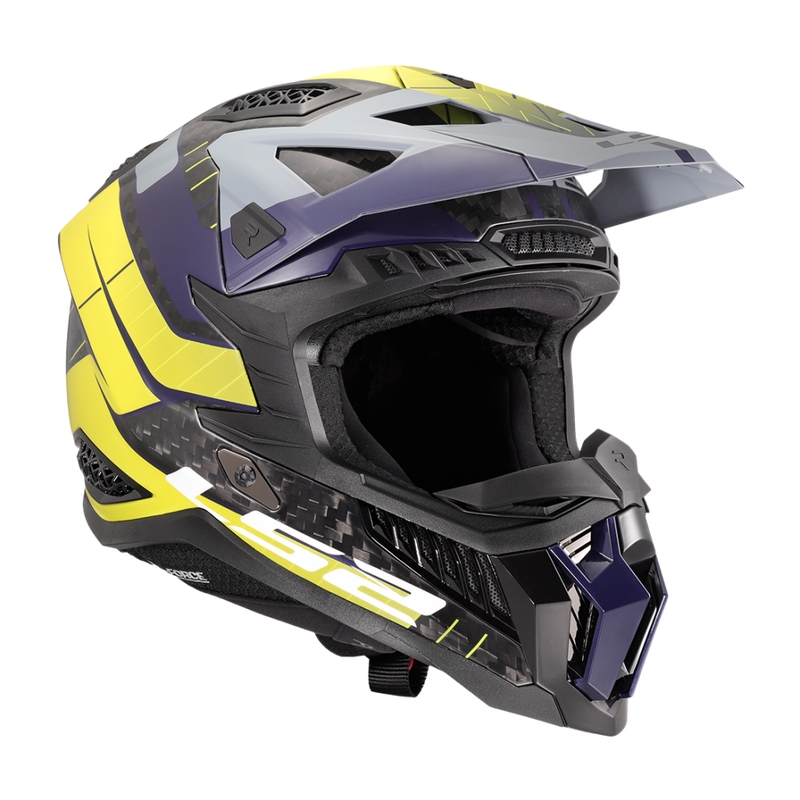 Motocrosshelm LS2 MX703 X-Force Galuo grau-fluo gelb