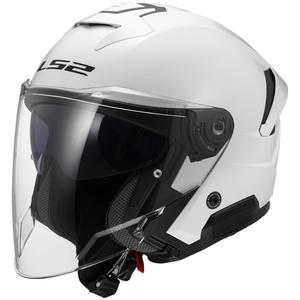 Offener Motorradhelm LS2 OF618 Verso II Solid weiß