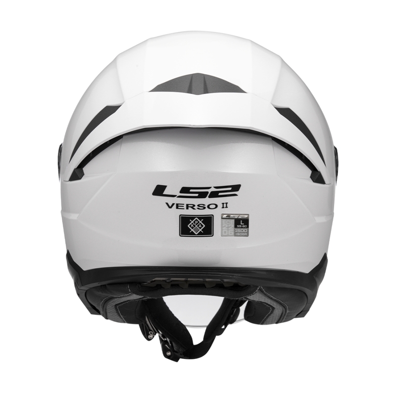 Offener Motorradhelm LS2 OF618 Verso II Solid weiß