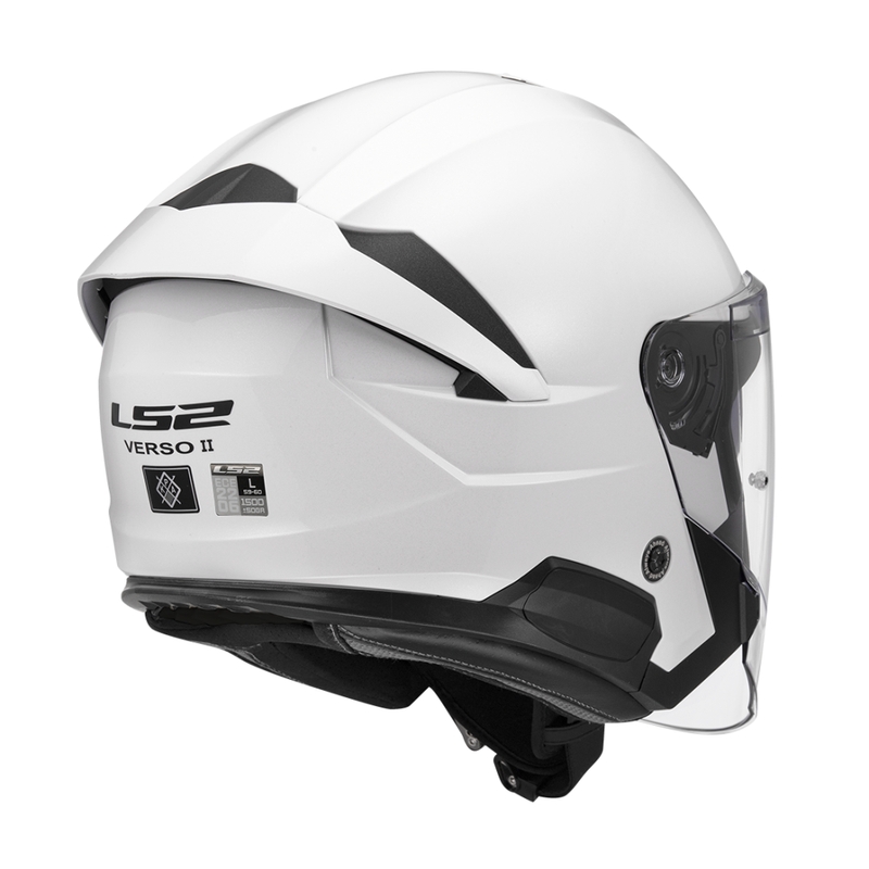 Offener Motorradhelm LS2 OF618 Verso II Solid weiß