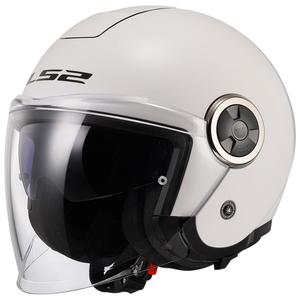 Offener Motorradhelm LS2 OF620 Classy Solid weiß