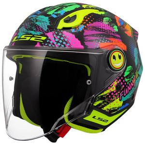 Kinder-Jet-Motorradhelm LS2 OF622 Funny II Joy schwarz