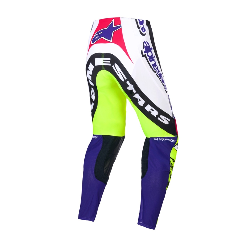 Alpinestars Supertech Motocrosshose Limited Edition Dirt Studios weiß-lila-pink-fluogelb