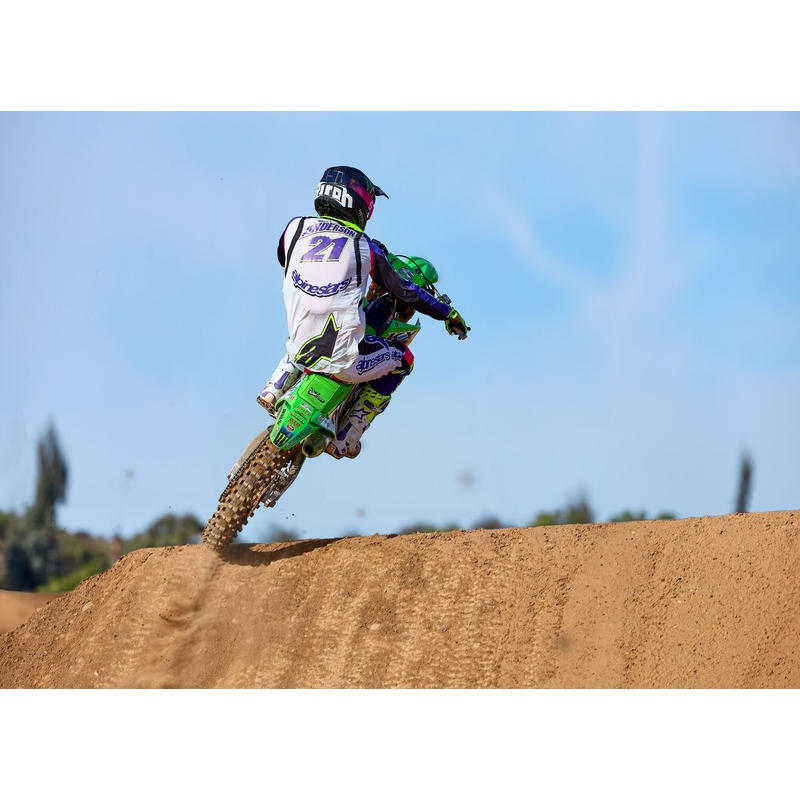 Alpinestars Supertech Motocrosshose Limited Edition Dirt Studios weiß-lila-pink-fluogelb