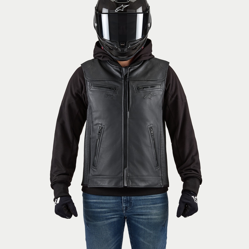 Alpinestars TECH-AIR®3 V2 LEDER System Airbagweste schwarz