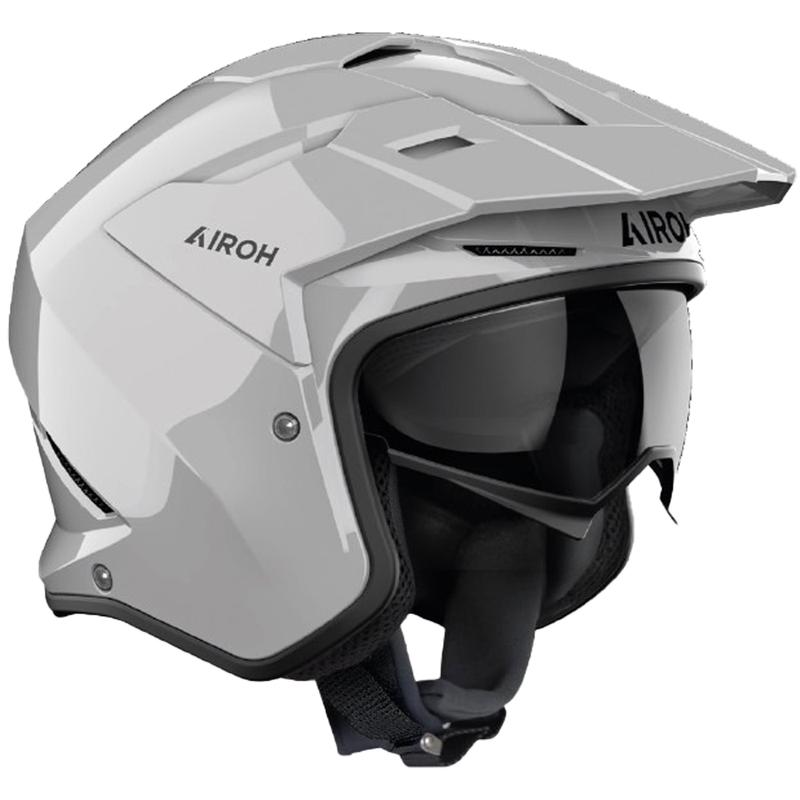 Trial Motorradhelm Airoh Kombakt Farbe dunkelgrau
