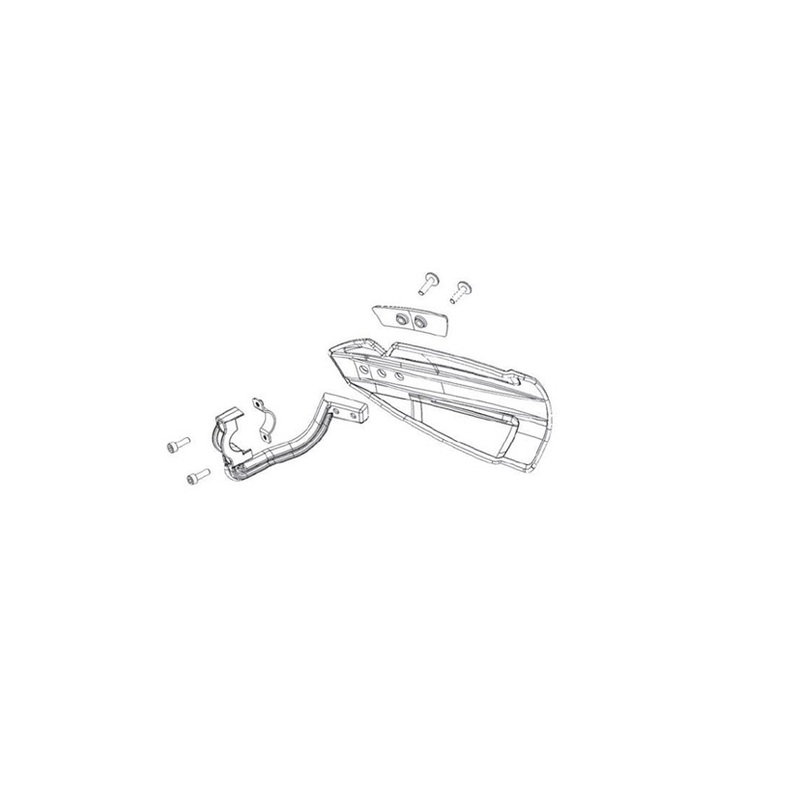 Handguard POLISPORT HAMMER mit universal Plastik- Monatgesatz weiß