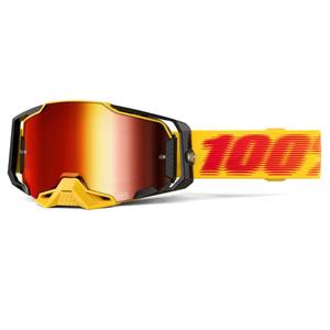 Motocrossbrille 100% ARMEGA Tetsu mit rotem Plexiglas
