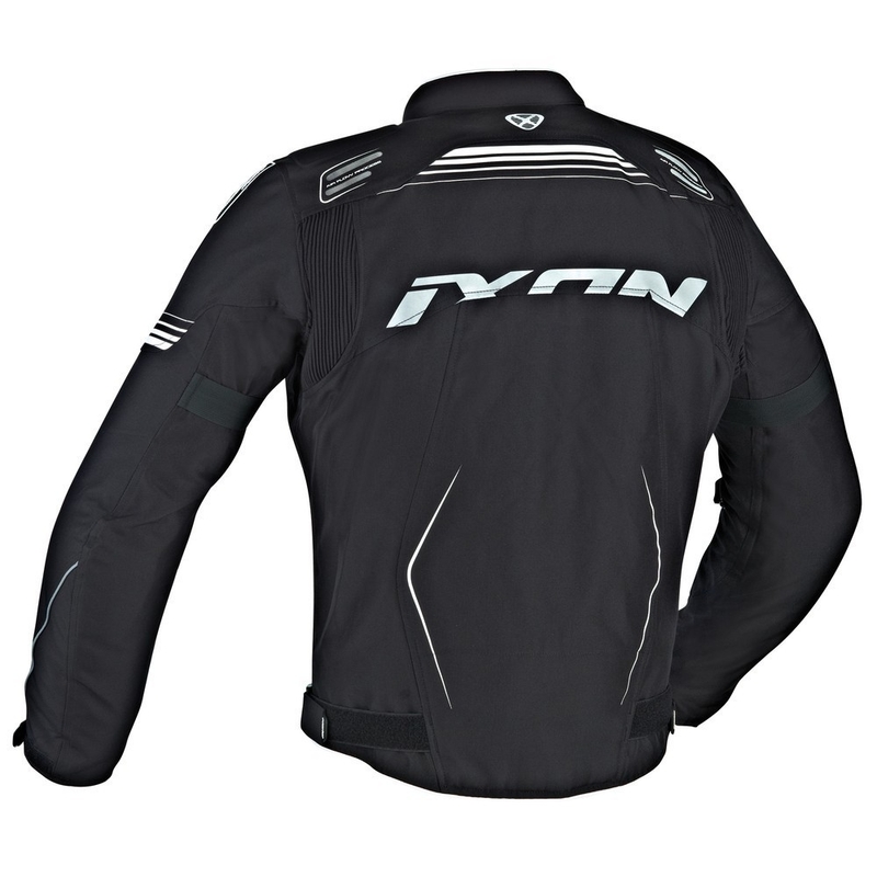 IXON Zephyr HP schwarz und weiß Motorradjacke Ausverkauf