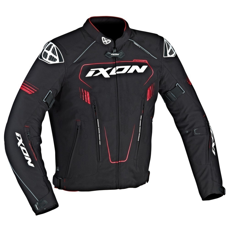 Motorradjacke IXON Zephyr HP schwarz-rot
