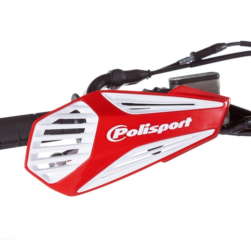 Handguard POLISPORT MX AIR with universal handlebar mounting kit ORK-16 / White