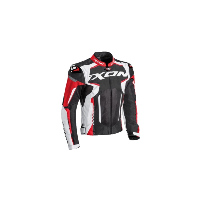 IXON Gyre schwarz-weiß-rot Motorradjacke Ausverkauf