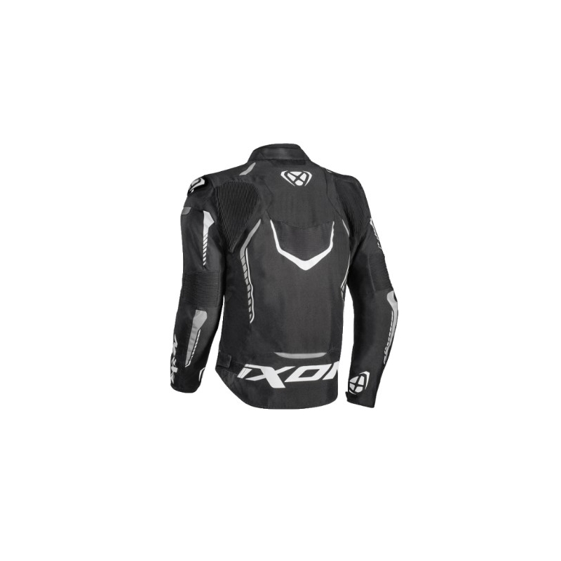 IXON Gyre schwarz-weiße Motorradjacke Ausverkauf