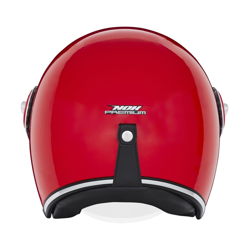 Offener Motorradhelm NOX PREMIUM Heritage rot